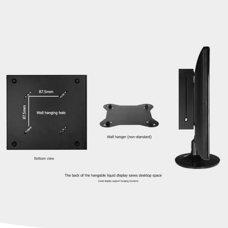 E-T3 Mini-ITX Case Ultra Slim 0.8mm SECC USB2.0 Desktop Computer PC Chassis Support Wall Mount Computer Accessories Black