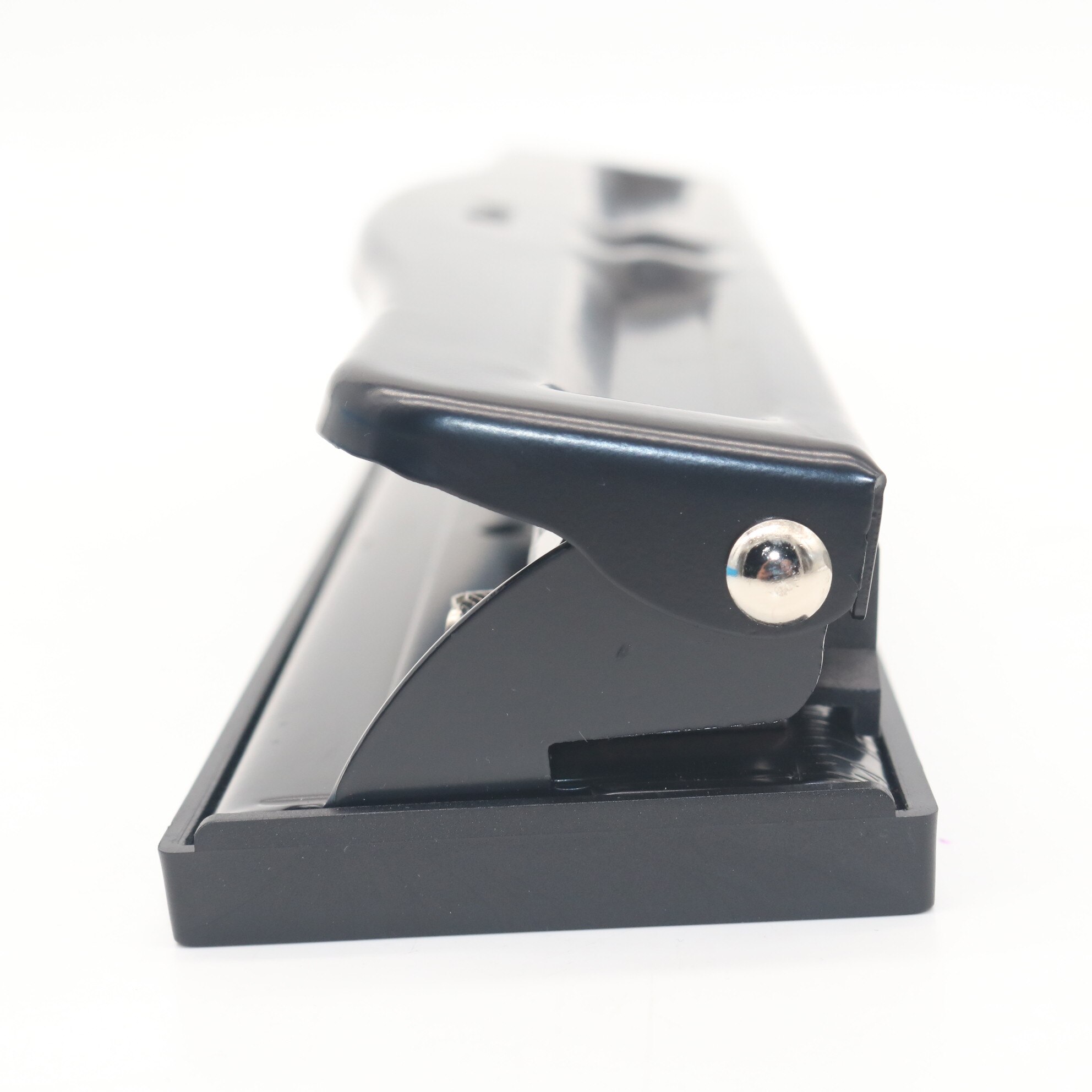 Adjustable Desktop Metal 4-Hole Punch 10 Sheet Capacity Paper Hole Puncher with Scraps Collector Reduced Effort for Office Home