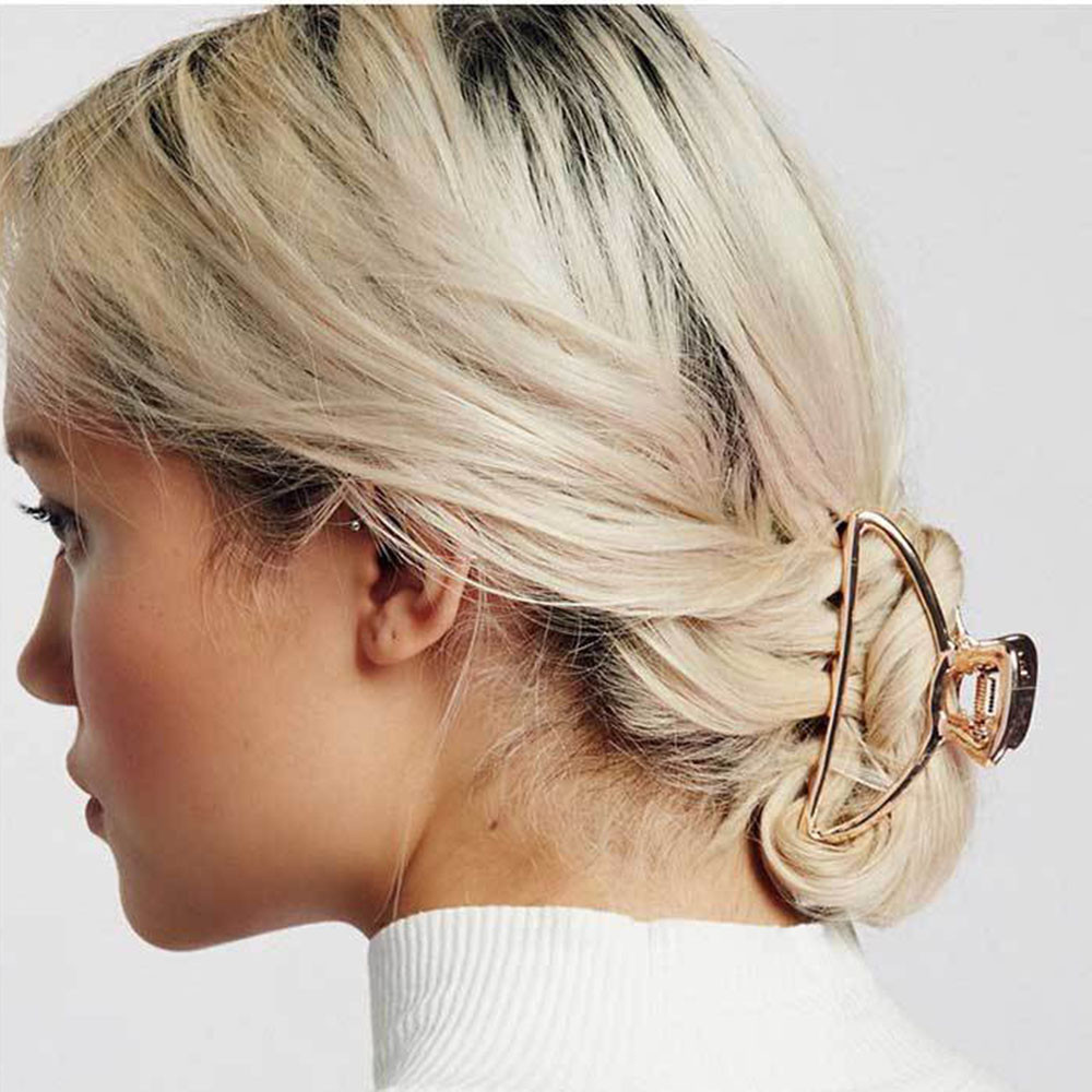 11Styles géométrique cheveux griffe pour femmes filles pinces cheveux crabe métal or pince à cheveux griffe accessoires épingles à cheveux ornement