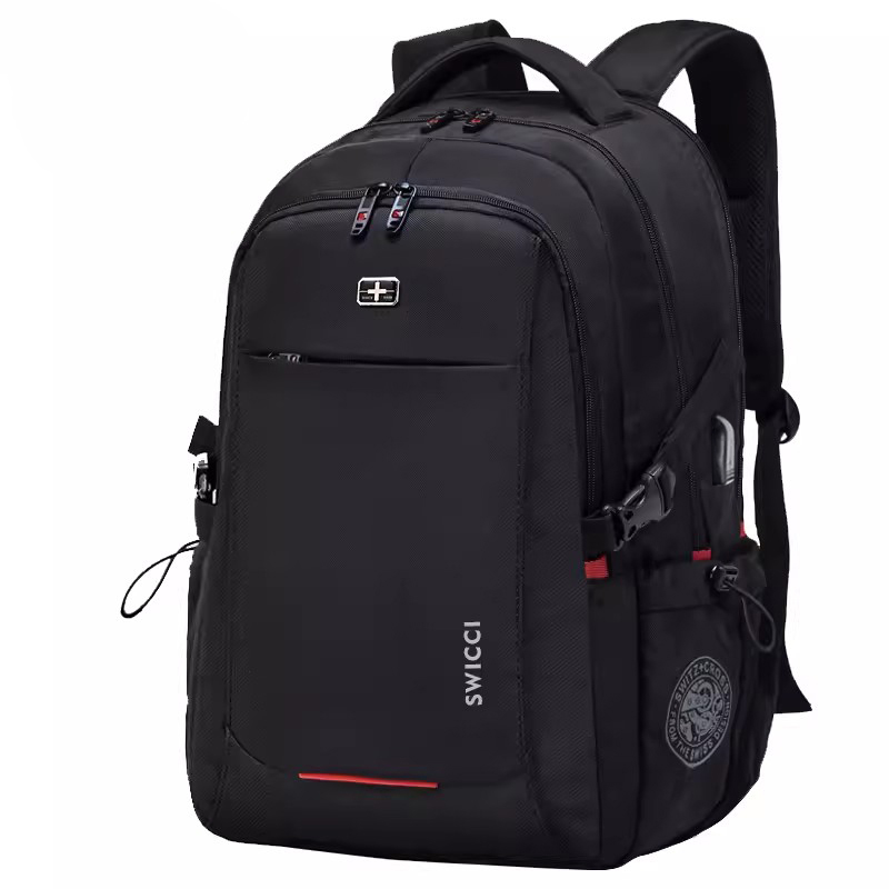 Travel 16 17.3 inch Laptop swiss Backpack USB Charging Anti-Theft Business Luggage Daypack for Men Women College School Bag