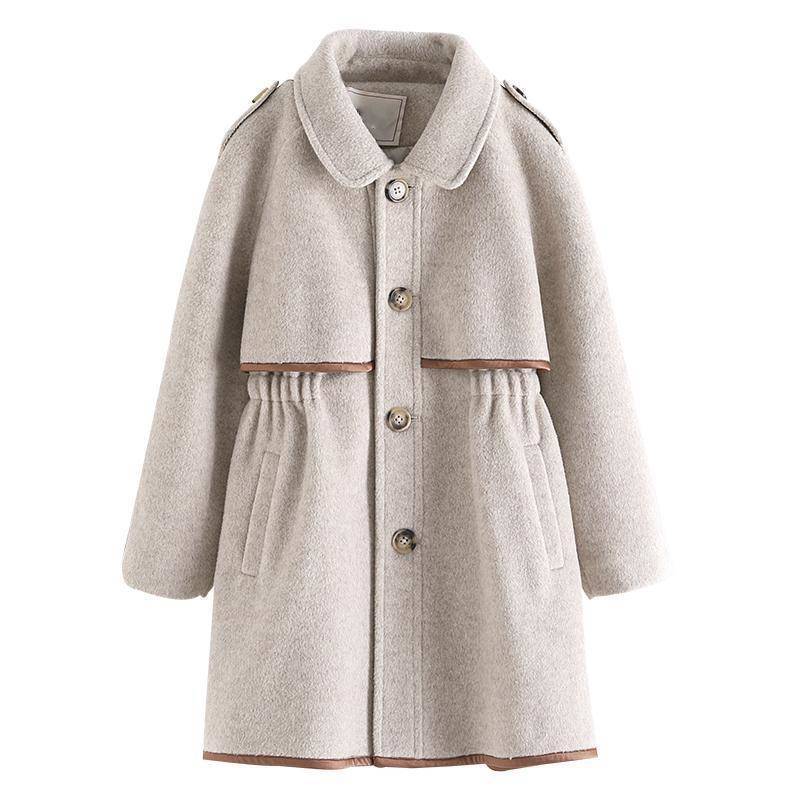 MudiPanda Winter Teenager Mädchen Lange Jacken Kleinkind freundlicher Oberbekleidung Kleidung Lässig freundlicher warm Wolle Mantel jugendlich Outfits