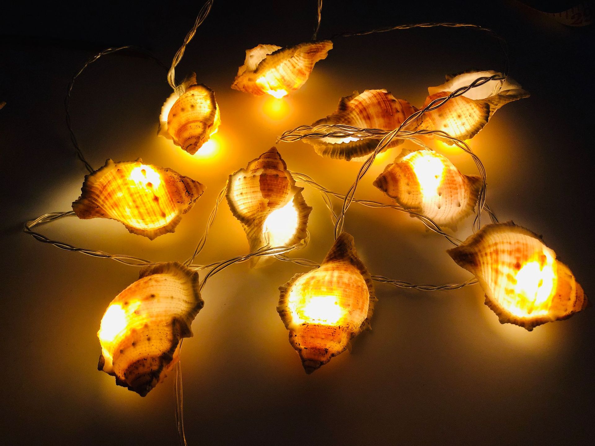 Hoement 1 Guirlande Lumineuse à 10 Bonbons De Noël En Fer Forgé Rouge