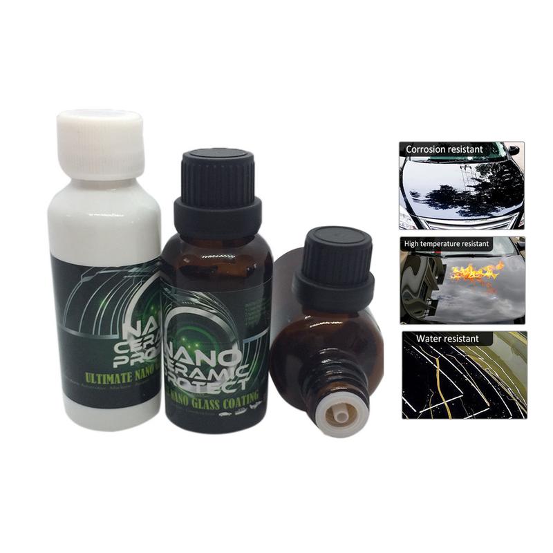 30ml Anti-Scratch Car Paint Crystal Plating Wax Super Hydrophobic Glass Spray Coating 50ml Auto Glass Coating Set