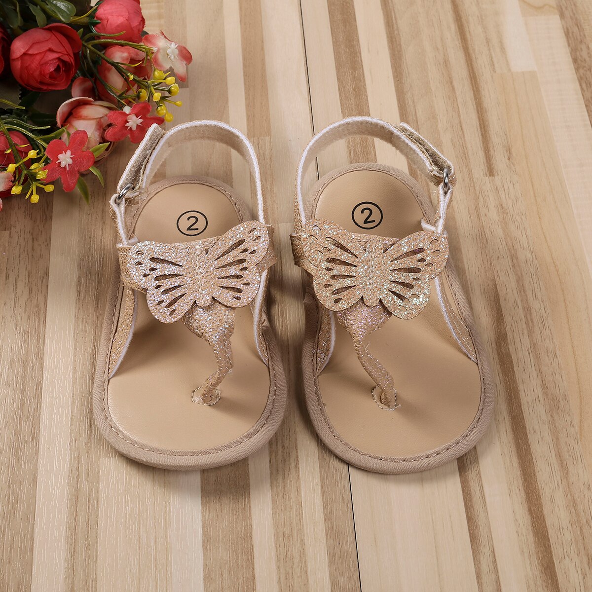 0-18m spædbarn baby piger sandaler sko sommerfugl kausal sommer baby pige bløde sandaler sko 3 farver