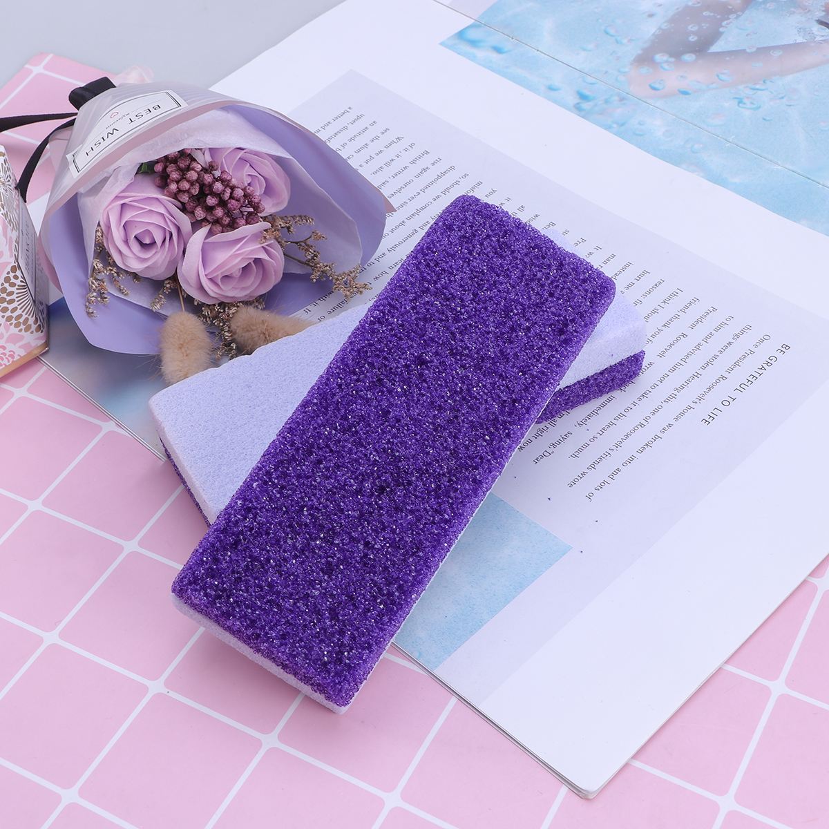 2 stk fodpleje exfoliator pedicure værktøj fod pimpsten blok callus remover scrubber død hård hudfjerner rengøringsmiddel  a35