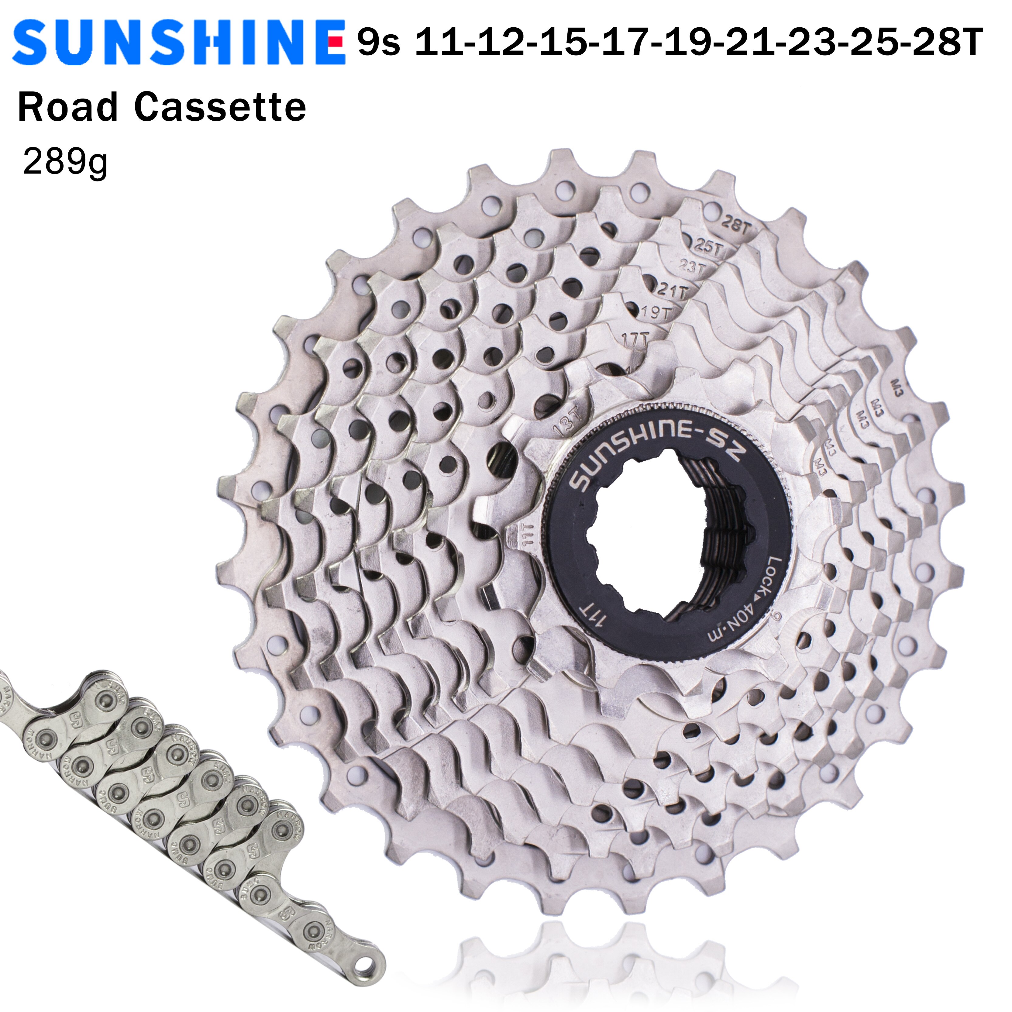 SUNSHINE-sz 9 10 Speed Bicycle Flywheel Cassette 11-28T 9v Road Bike Variable Speed Cassette 28T For 105 SUMC 9 Speed Chain
