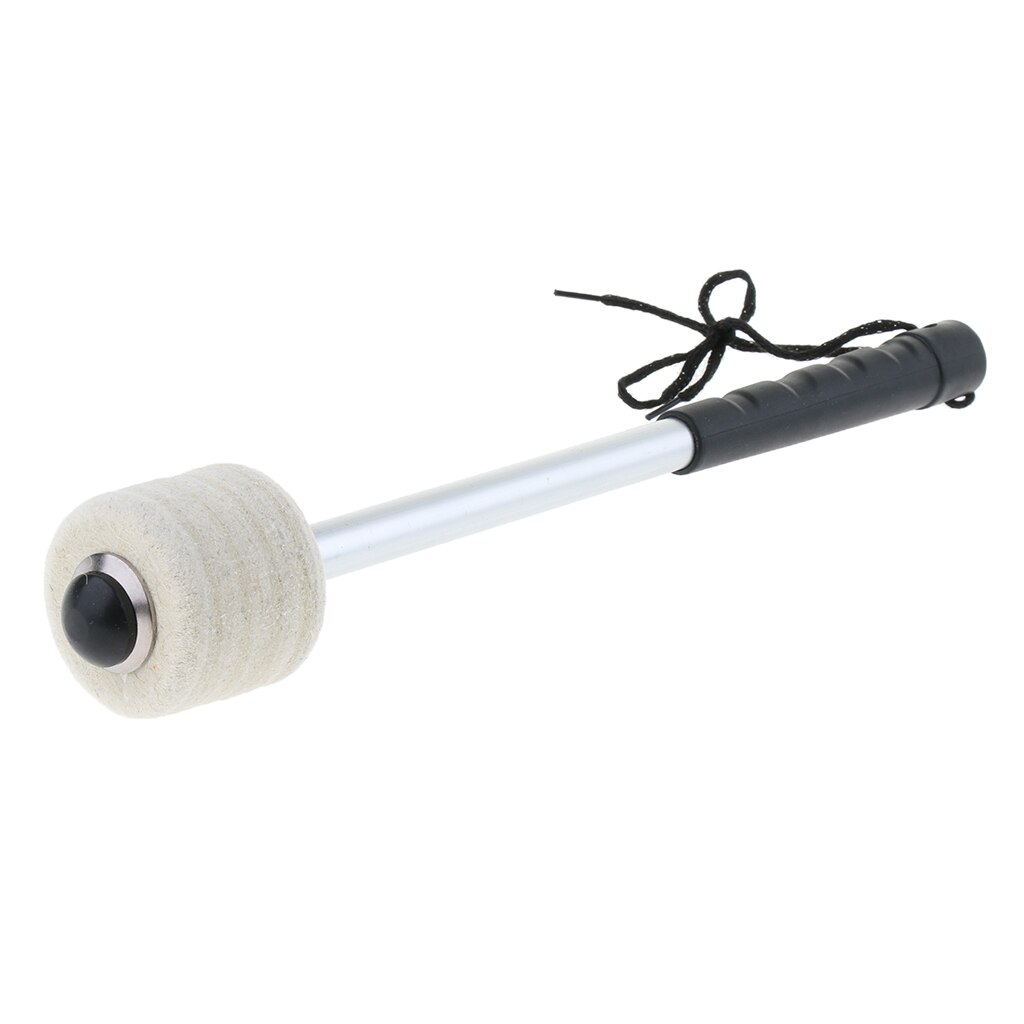 Bass Drum Stick Mallet with Metal Hand Grip Wool Felt Head for Drummer