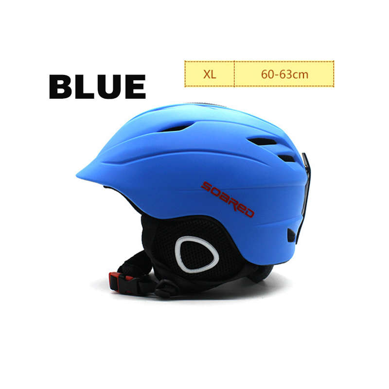 Adult Ski Helmet Unisex Winter Sports Helmets Breathable Skating Safety Protective Gear for Skateboard Roller Snowboard: Blue XL