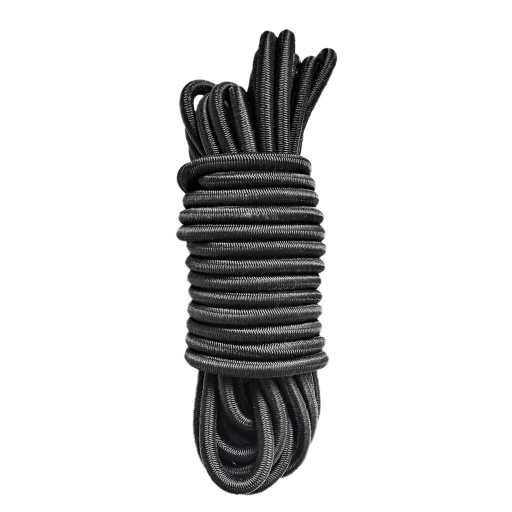 4mm x 10 meter sterk elastisch bungee-koord schokkoord vastbinden doe-het-zelf verschillende kleuren: Zwart