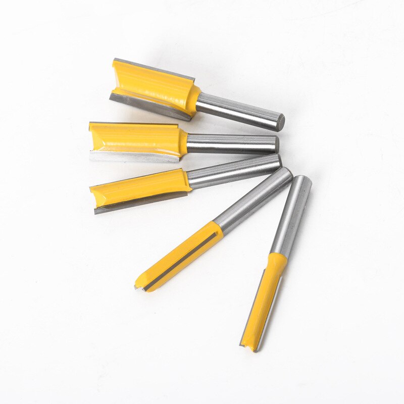 5 sztuk 1/4 cholewka prosto nóż frez narzędzia robić frezowania zestaw robić drewna dłutowania przycinanie cięcia frez narzędzie robić drewna
