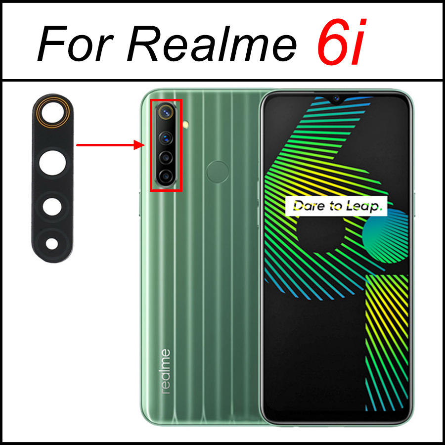 Tylna kamera szklana osłona obiektywu dla Realme 3 5 6 7 Pro globalnego 5i 5S 6i 7i Realme 8 5G główna kamera szkło wymiana + klej: Realme 6i