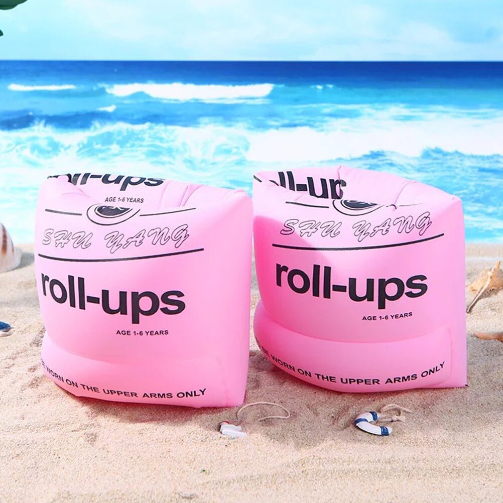 2 Pairs Floating Swim Arm Bands Inflatable Floater Sleeves Swimming Arm Rings