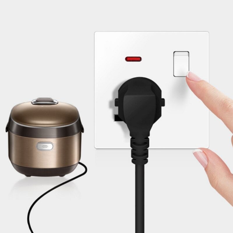 Multifunction UK 13A Wall Socket Push Button 2.1A Double USB Charging Ports Three-hole Two-hole Wall Outlet Home Power Plug