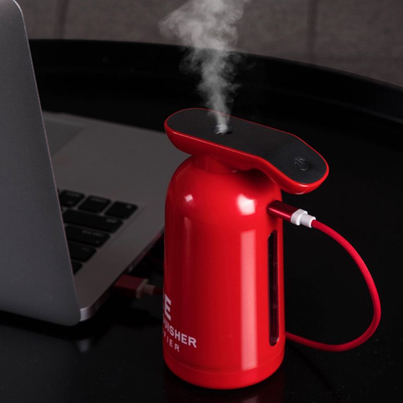 Fire Extinguisher Shape Car Air Humidifier USB Mist Maker Fogger Ultrasonic Cool Water Aroma Diffuser for Home