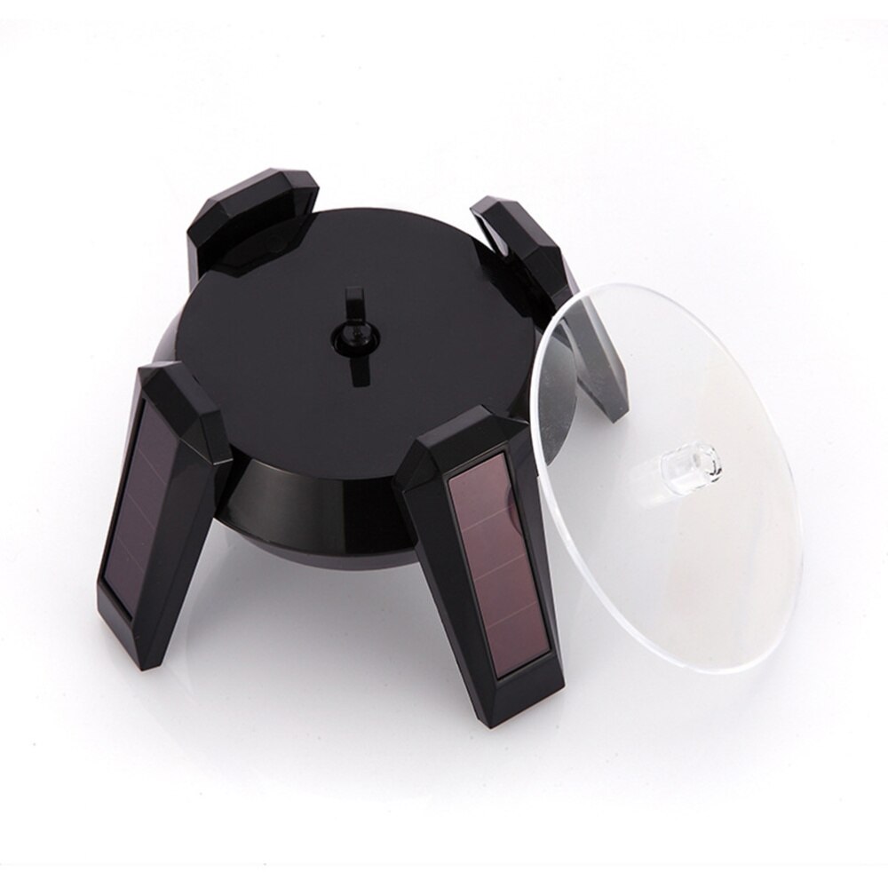 Solar Powered Display Stand Turntable Display Stand Rotating Table Jewelry Stand Battery Included(Random Color): Default Title