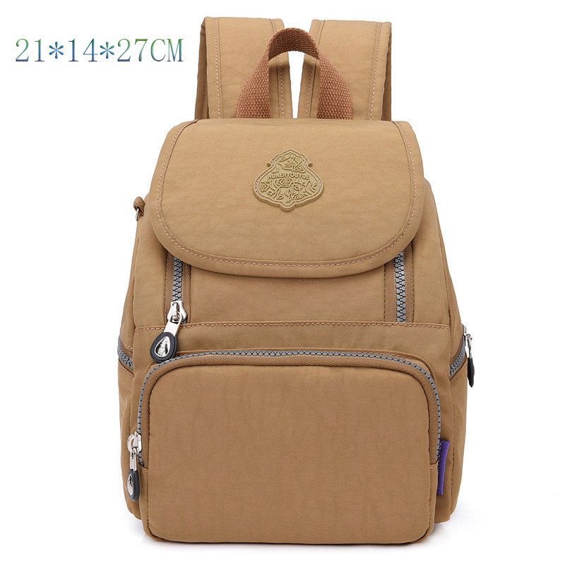 Casual Nylon Waterproof Backpack Women Large Anti-Theft Travel School Bags for Teens Bag Pack Mochila Feminina: Beige1