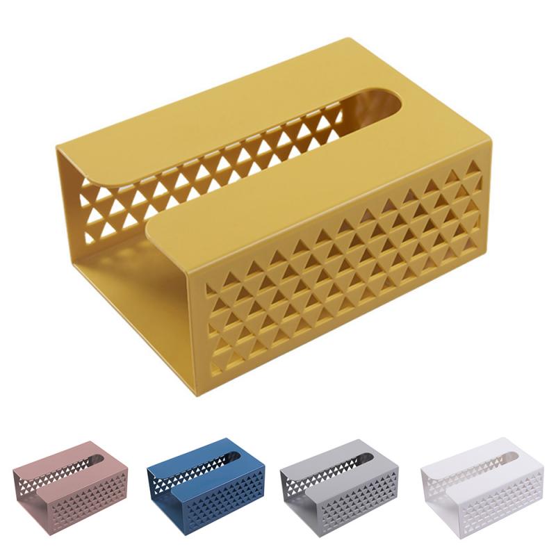 Wandmontage Zelfklevende Tissue Box Servet Houder Plastic Vuilniszak Dispenser Opbergmanden Kicthen Auto Opknoping Organisator