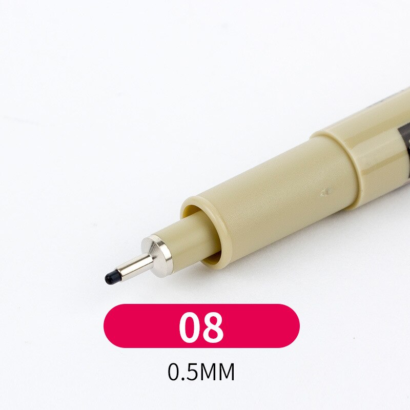 1 kpl pigmentti pigma micron muste tussi kynä 0.05 0.1 0.2 0.3 0.4 0.5 0.6 0.8 eri kärki musta fineliner luonnostelu taidetussi: 08