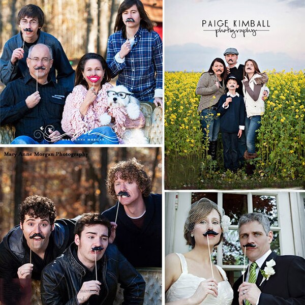 Funny Wedding Photo Props on a Stick Mask Beard Mustache Hat Glasses Lips Photo Booth Posing Props for Party Decoration (Style