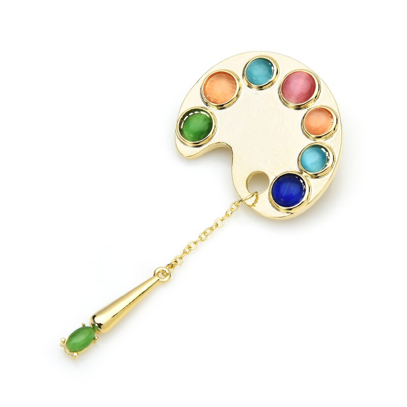 Wuli & Baby Opal Tekentafel Broches Voor Vrouwen Legering 2-Kleur Speciale Office Casual Broche Pins