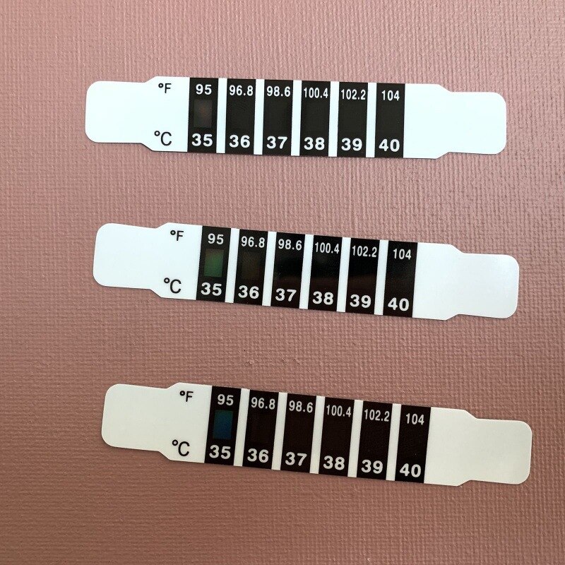 Children Forehead Temperature Stickers Cartoon Home Temperature Thermometer with Numbers Infant Thermometer Indoor Forehead Temp