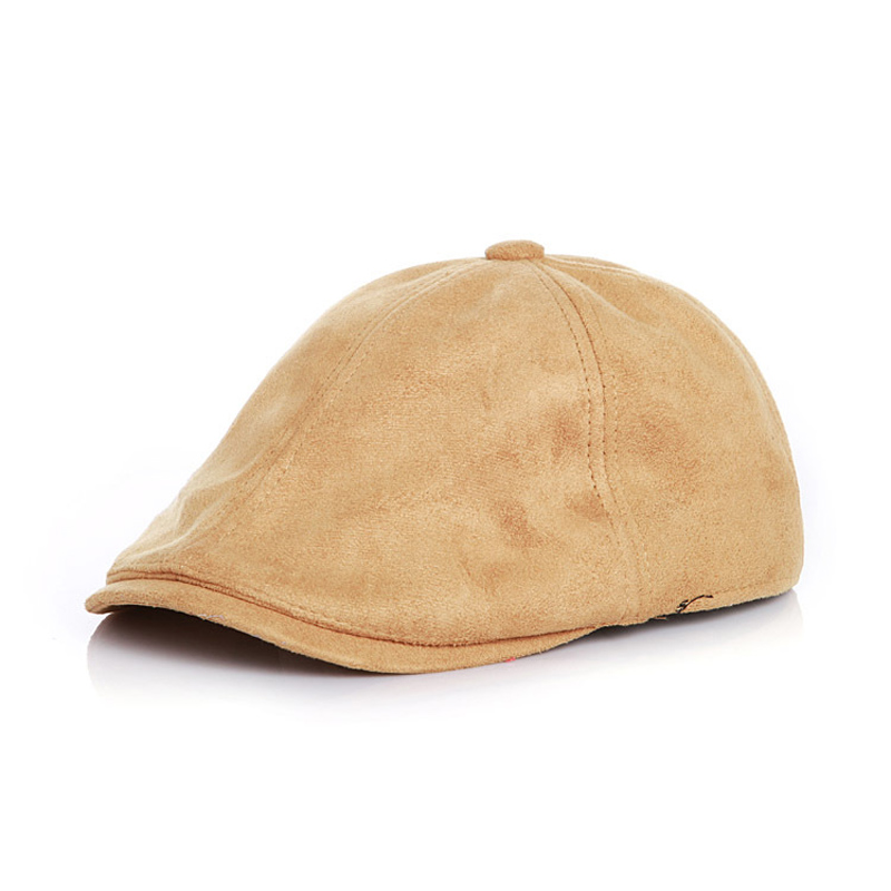 Frühling Herbst Suedette Kleinkind Baskenmütze Hübsche Baby Hütte Einstellbare freundlicher Kappe für Mädchen Junge 2-5 Jahre 1 Stück: Gelb
