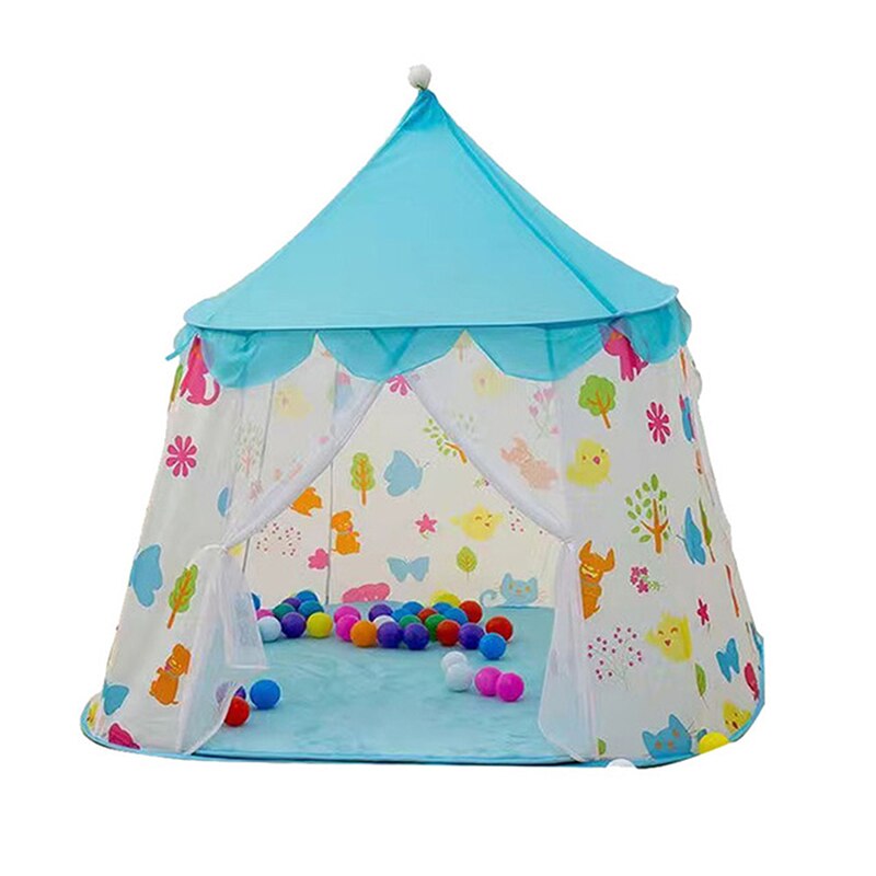 Kinderen Tent Kids Indoor Bed Speelhuis Kind Draagbare Kleine Huis Teepee Baby Meisjes Camping Tent Speelgoed Voor Jongens: blue