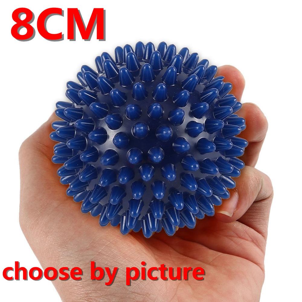 6-8 Cm Duurzaam Pvc Spiky Massage Bal Trigger Point Sport Fitness Hand Foot Pain Relief Fasciitis Plantaris Reliever egel Bal: Sky Blue