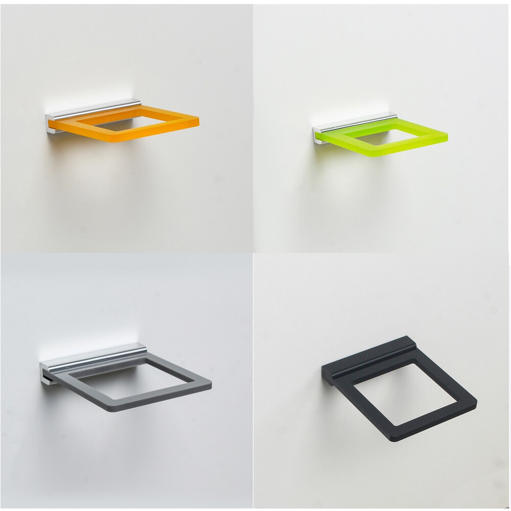 Europe Style Soap Dish Holder Colorful Acrylic Ceramic Soap Rack Aluminum Bathroom Accessories Wall Mounted Soap Holder