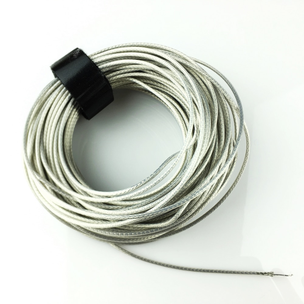Ptfe iltfri kobber forsølvning flettet skærmet ledning til elektrisk guitar bas pr. meter (  #0056 )  lavet i korea