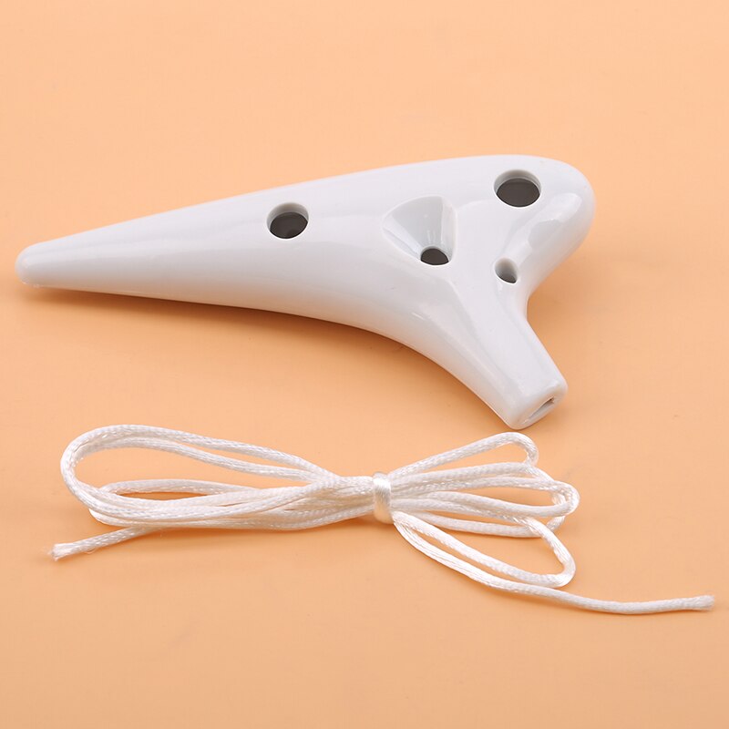 12 Hole Plastic Ocarina Alto C Tone Classic Instruments With Lanyard Music Score Ocarina Beginner Anti-Broken Musical Instrument