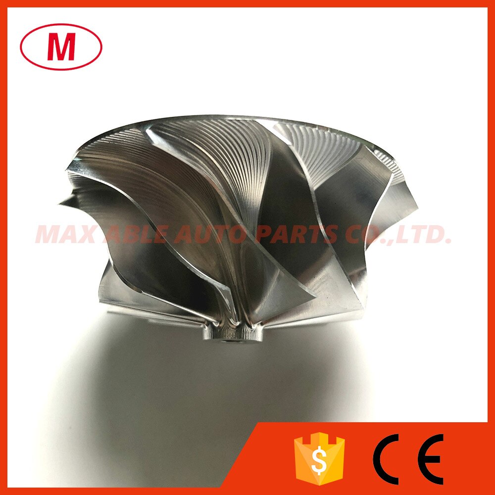 K04 43.30/56.08mm 11+0 blades Performance Turbo Billet compressor wheel/Aluminum 2618/Milling wheel for Turbocharger Cartridge