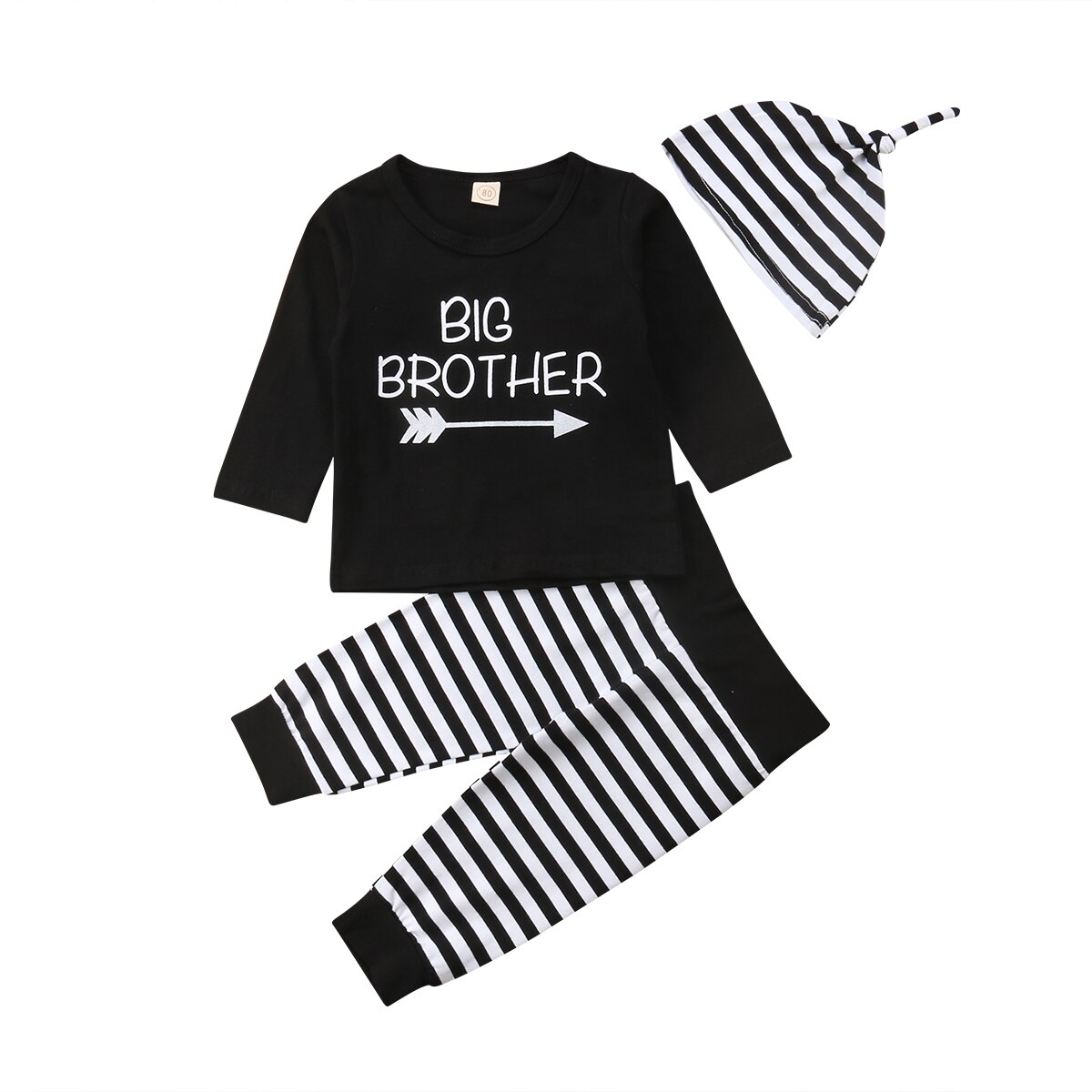 Brothers Familie Bijpassende Kids Baby Jongen Grote Broertje T-shirt Romper + Broek Outfits 0-5Y: 3 Years