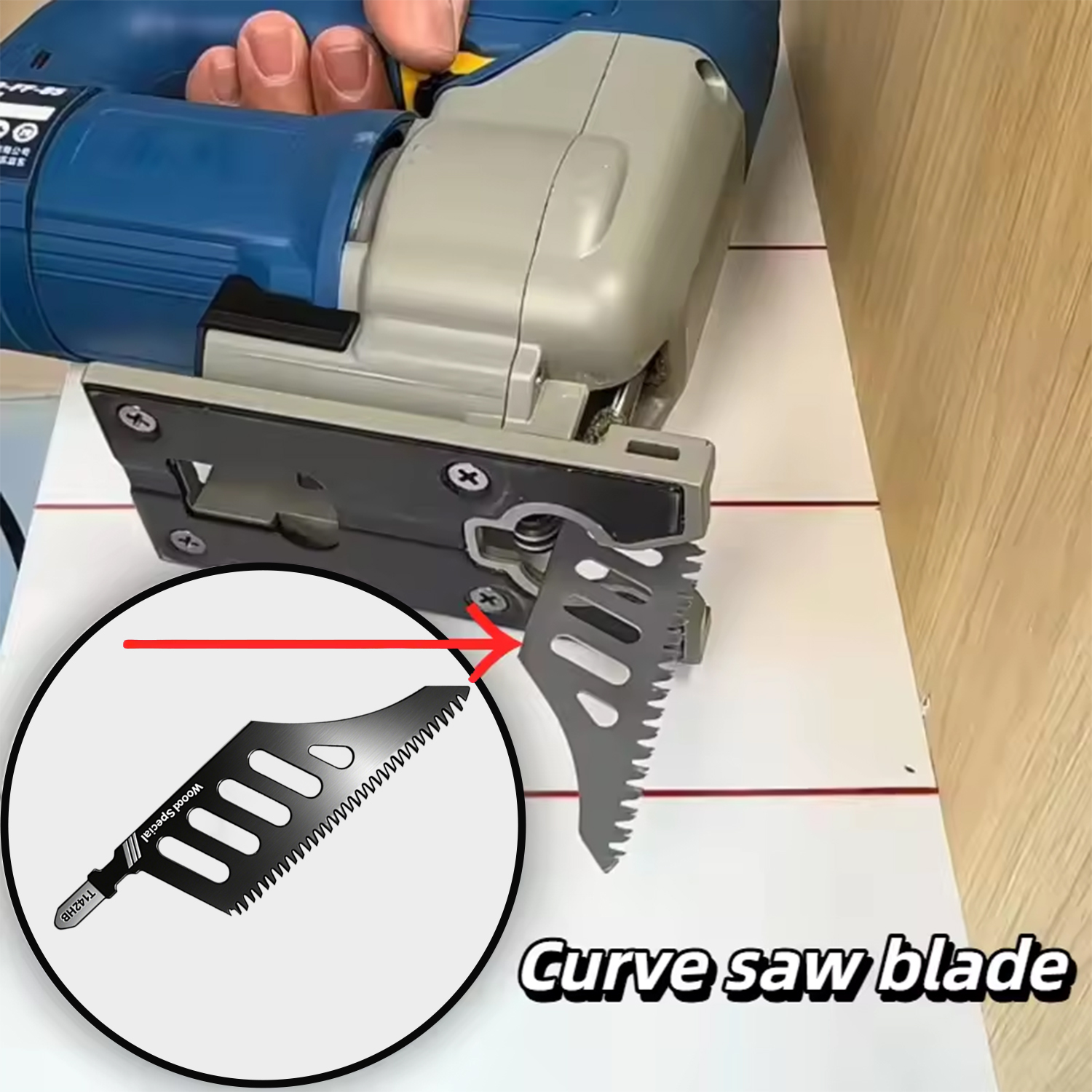 Cuchillas de corte al ras de madera, hoja de sierra de calar con vástago en T de acero al carbono, dientes gruesos reemplazables para herramientas de corte de espacios apretados de aluminio