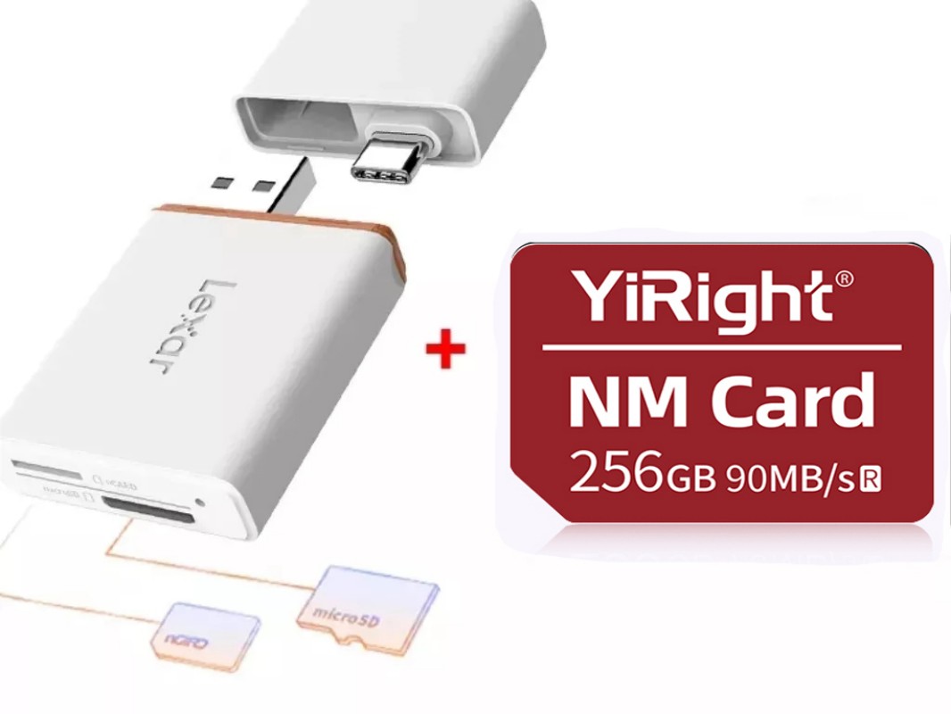 Tarjeta Micro SD de memoria Nano Original, 64GB, 128GB, 256GB, 90Mb/s, NM Ncard para teléfono móvil HUAWEI Y9a Mate 60 50 P60 P40 Pro Lite: Rojo oscuro