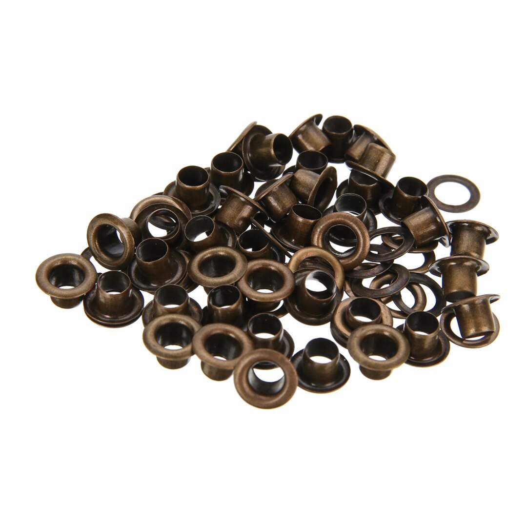 4mm 2pcs Grommet Installation Setting Tools + Leather Hole Punch + 80 Eyelets Sewing Accessory DIY Mayitr