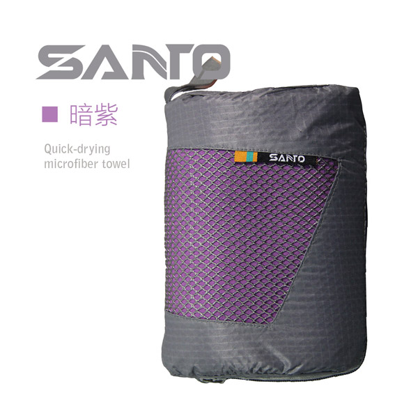 Santo Outdoor H-04 Quick-Dry Soft and Ultra-absorbent Versatile Travelling Towel One Piece 80x130cm: Purple