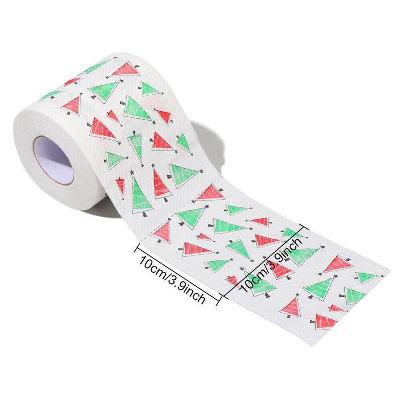 Santa Claus Bath Toilet Roll Paper Christmas Supplies Xmas Decor Tissue Cute Christmas Print Navidad