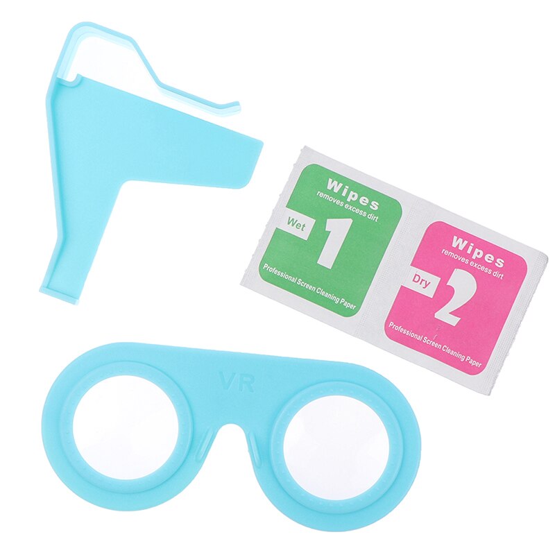 Mini Vouwen Virtual Reality Bril 3D Vr Smartphone Draagbare Ios Android Set: Blauw