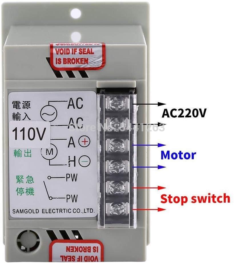 DC-51 200W Speed Controller, DC 24V 90V 180V 220V Adjustable DC Motor Speed Controller Input AC 220V