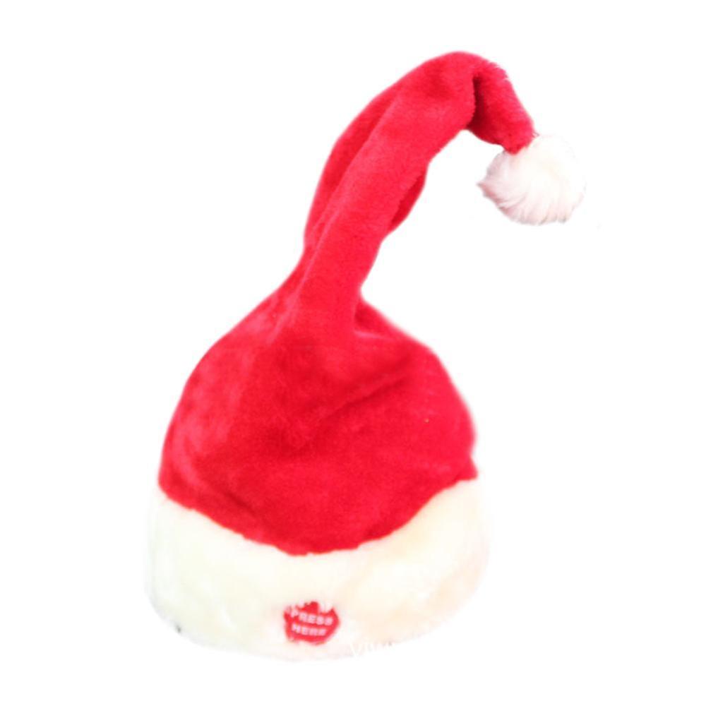 Elektrische Kerst Hoed Rood Fluwelen Muziek Swing Cap Kerstdag Partij Decoratie Kerst Cadeau: B