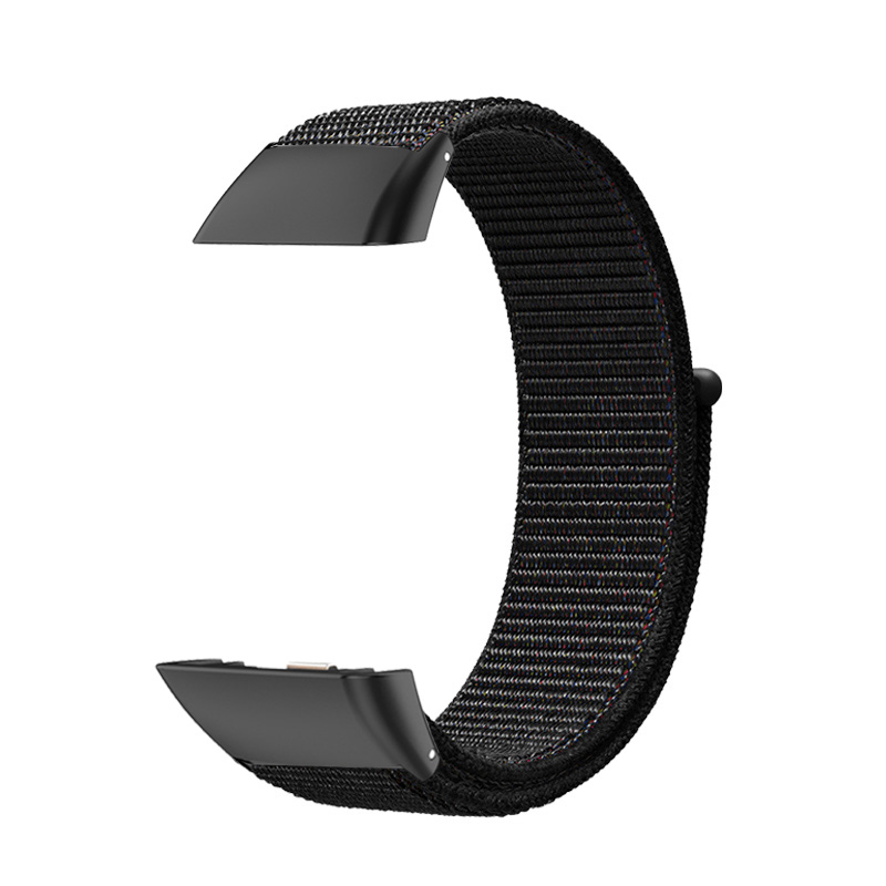 Nylonrem til huawei band 6/6 pro huawei band 6 smartwatch-udskiftningsbælte correa åndbart sportsarmbånd honor band 6- rem: Blå lyserød / 14mm