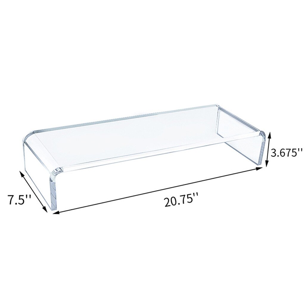 Transparent Monitor Stand Desktop PC Computer Screen Riser Tray Holder