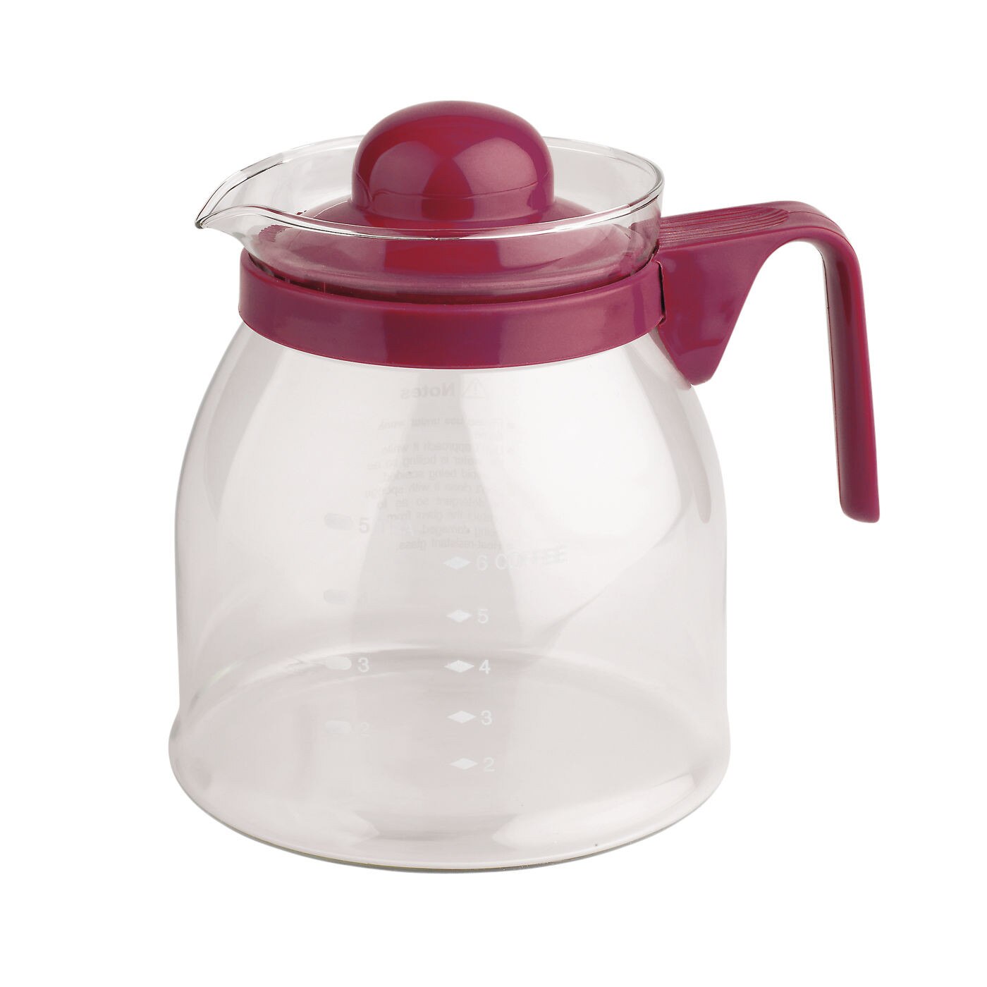 LifeStyle - Jarra de vidrio apta para microondas capacidad 650 ml, tetera vidrio, 12 x 8.5 x 14 cm