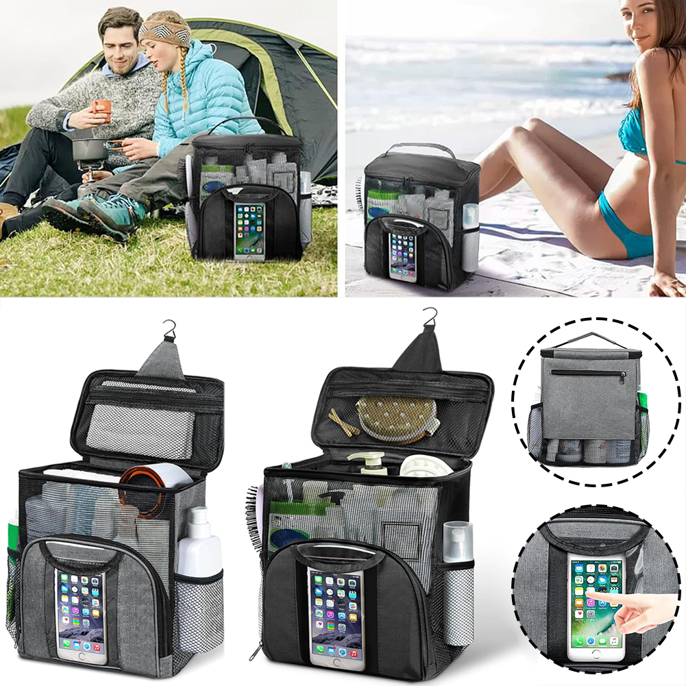 Torba podróżna na prysznic Przenośne wiszące torby na ramię z haczykiem Wodoodporna torba na przybory robić makijażu Torba robić przechowywania o dużej pojemności