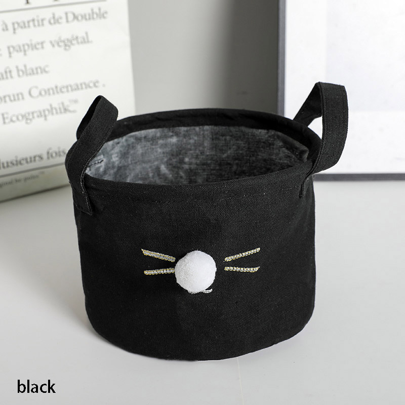 1pc skrivebord diverse lagerkurv med håndtag dejlig bomulds hamp kosmetisk makeup arrangør spand 4 farver valg 20*15cm