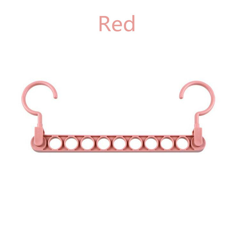 Cintre rotatif à 360 degrés, gain d'espace, multifonction en plastique, rangement et séchage de vêtements, pour la maison: yj4 red