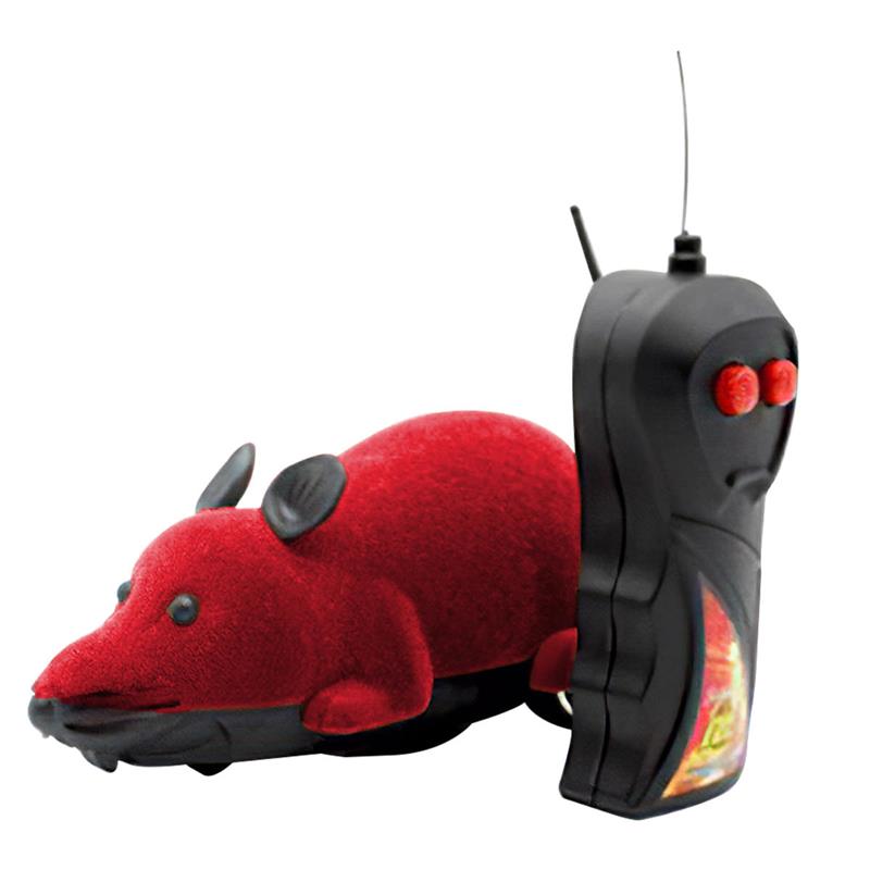Jouet de chat télécommandé sans fil souris de Simulation à distance jouet de chat électrique avec télécommande jouet pour animaux de compagnie drôle: Red / S
