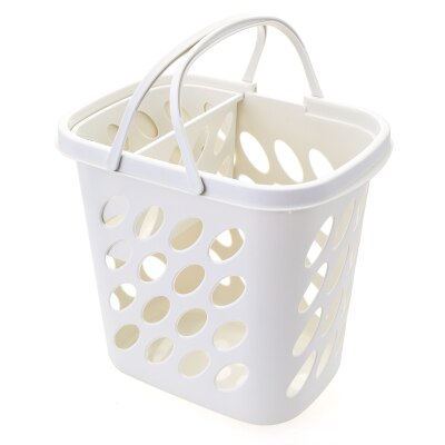 Ekstra stor hæmmer plast vasketøjskurv vasketøj spand snavset tøj pincet rotting husholdning badeværelse beskidt tøj opbevaring: Grå enkeltkurv