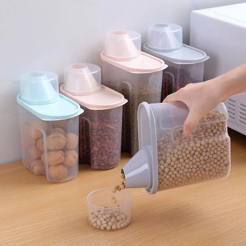 Reis Eimer Mehl Lagerung Tank Feuchtigkeit-beweis Insekten Beweis Versiegelt Haushalt Reis Glas Verschiedenes Getreide Mehl Lagerung Box